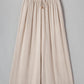 Beige Smocked High Waist Wide Leg Plus Size Pants