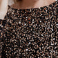 Chestnut Sequin Crew Neck Long Sleeve Bodycon Dress