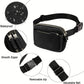 Black Minimalist Multi-zipped Crossbody Bag