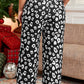 Leopard Leopard Print Wide Leg Pockets Plus Size Pants