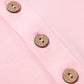 Pink Colorblock Long Sleeve Buttons Henley Top