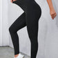 Black Criss Cross Tummy Control High Waist Leggings