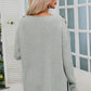 Gray Buttoned Drop Shoulder Oversized Sweater