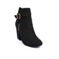 Buckle Faux Suede Ankle Boots