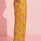 Yellow Bohemian Floral Print Pocketed Wide Leg Pants