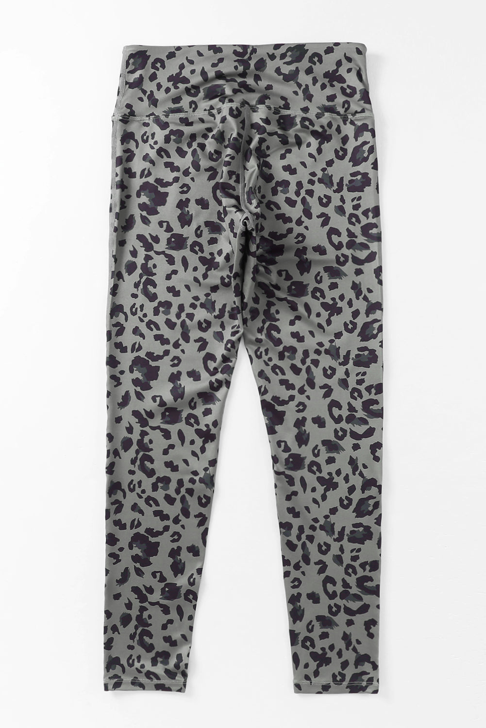 Grey Classic Leopard Print Active Leggings