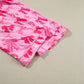 Pink Bow Knot Print Lapel Collar Short Sleeve and Pants Pyjamas Set