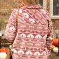 Pink Plus Size Aztec Print Chest Pocket Shacket