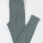 Dark Grey Vintage Wash Ribbed Leggings