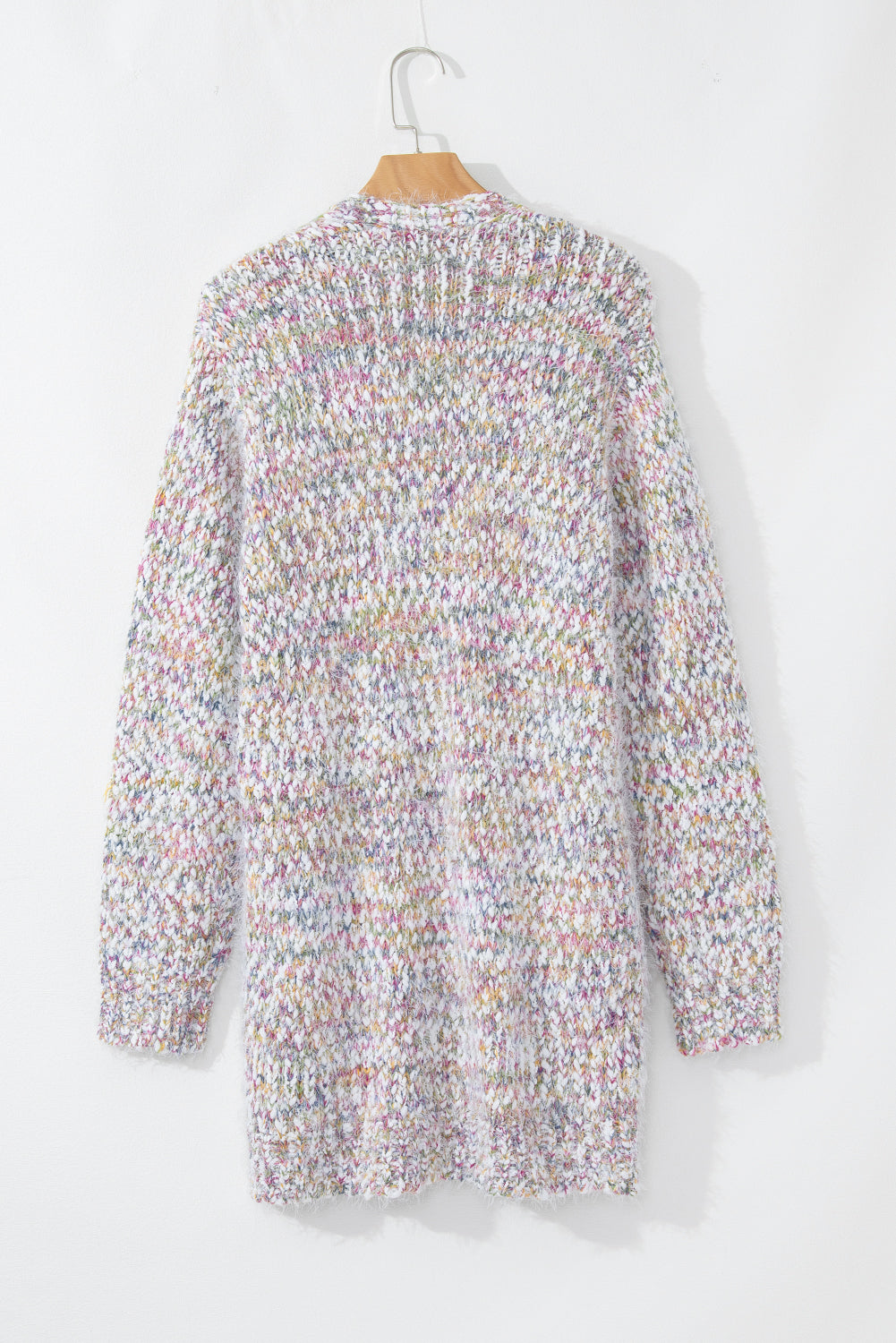 Yellow Multicolour Confetti Open Front Knit Cardigan