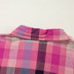 Rose Stripe Plus Size Checkered Print Button up Shirt