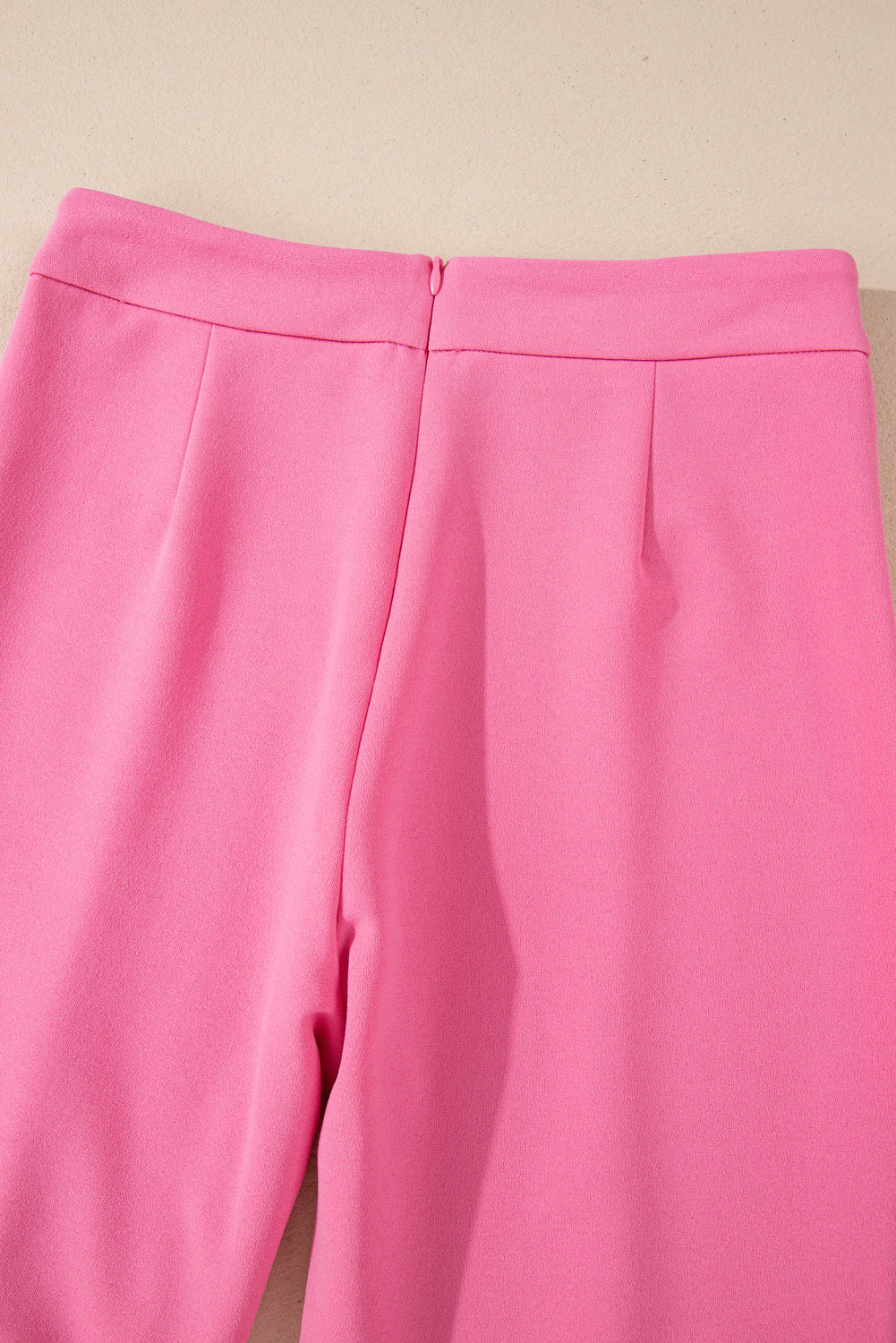 Sachet Pink High Waist Central Seam Flared Trousers