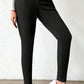 Black Thermal Lined Drawstring High Waist Leggings