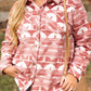 Pink Plus Size Aztec Print Chest Pocket Shacket