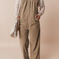 Gray Morn Solid Pocketed Loose Fit Corduroy Overall