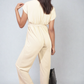 Belted V Neck Jumpsuit with Side Pockets