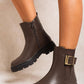 Chelsea Ankle Boots with Inner Zipper and Elastic Insert