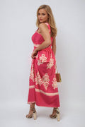 Smocked Sleeveless Flowy Tribal Print Summer Maxi Dress - BB Fashion Outlet