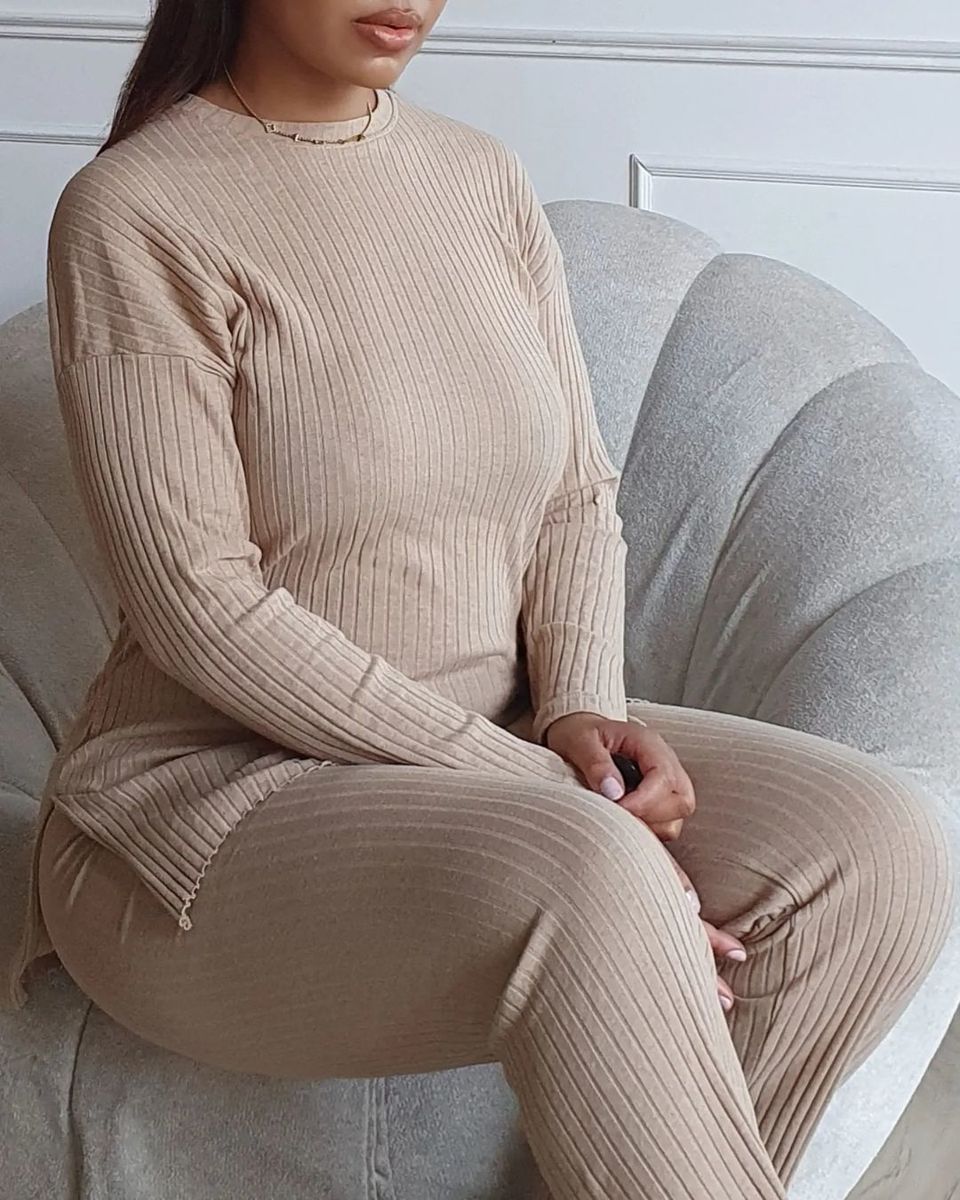 Knitted Top and Trouser Co-ord Set Two-piece outfit