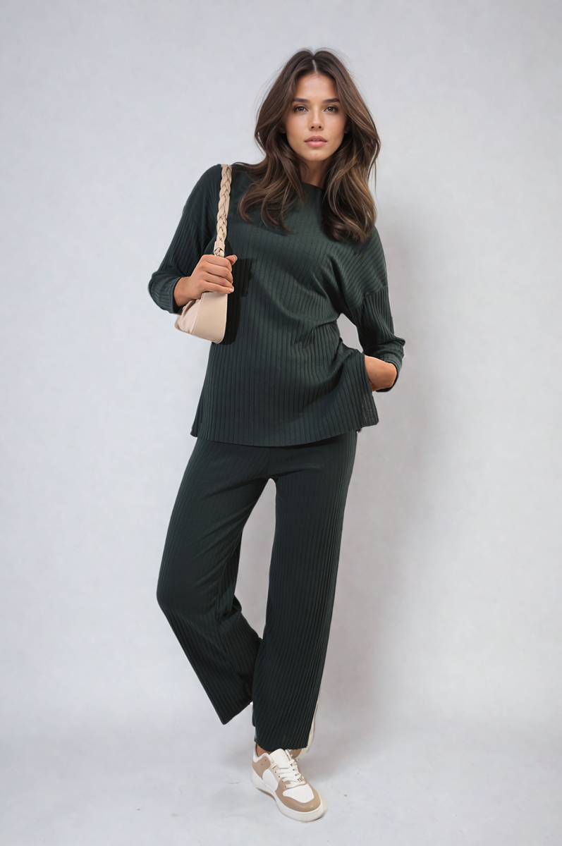 Knitted Top and Trouser Co-ord Set Two-piece outfit