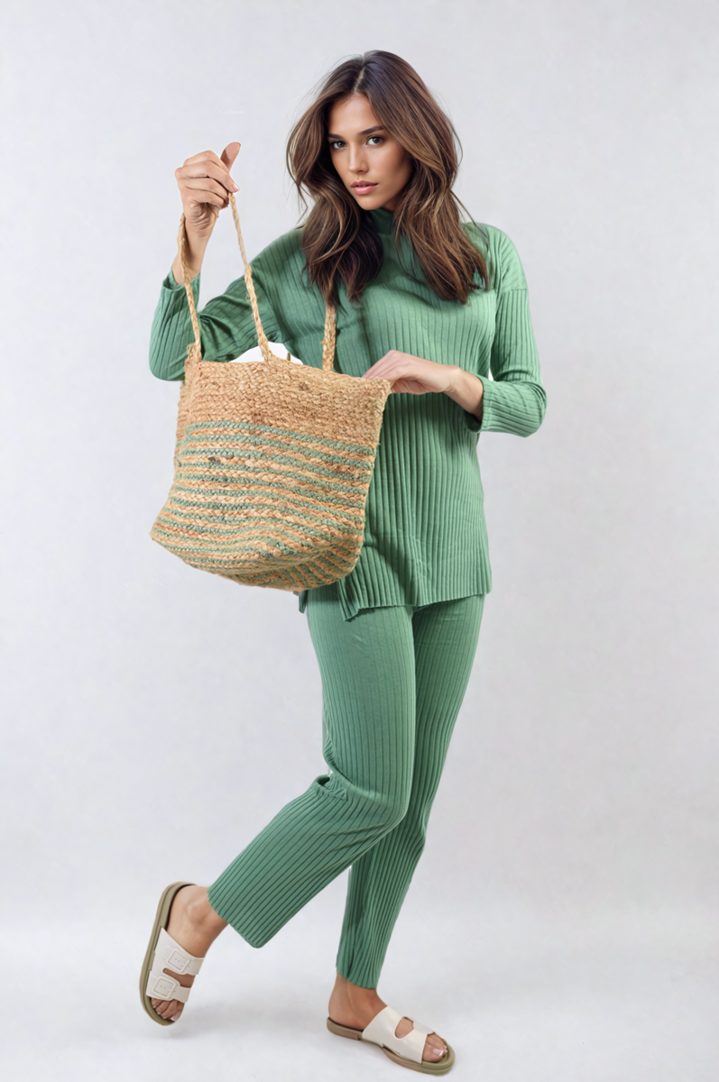 Knitted Top and Trouser Co-ord Set Two-piece outfit