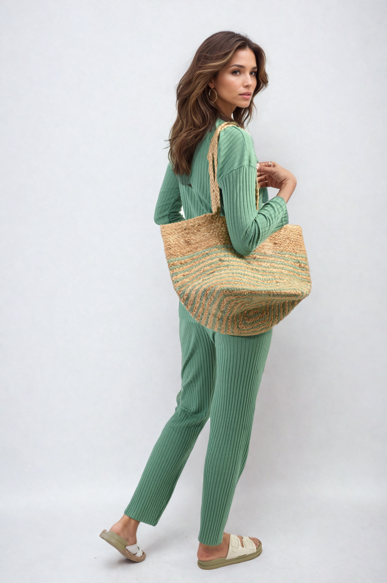 Knitted Top and Trouser Co-ord Set Two-piece outfit