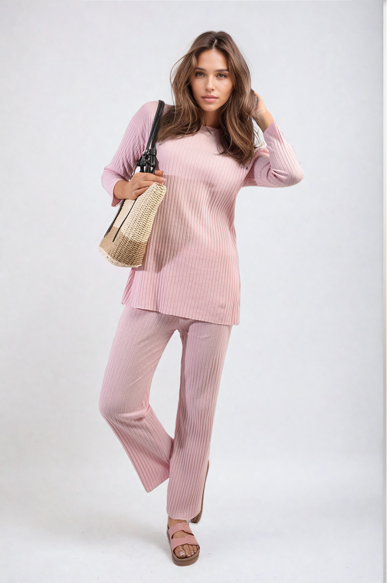 Knitted Top and Trouser Co-ord Set Two-piece outfit