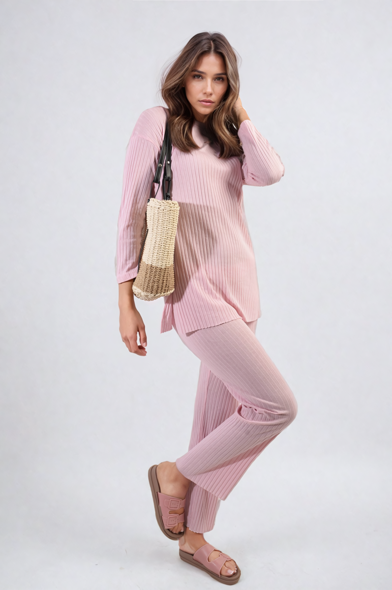 Knitted Top and Trouser Co-ord Set Two-piece outfit