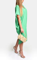 V-Neck Half-Sleeve Midi Dress - BB Fashion Outlet