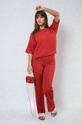 Cheesecloth Pattern Top and Trouser Co-ord Set - BB Fashion Outlet