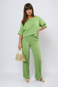 Cheesecloth Pattern Top and Trouser Co-ord Set - BB Fashion Outlet