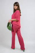 Cheesecloth Pattern Top and Trouser Co-ord Set - BB Fashion Outlet