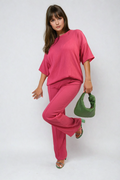 Cheesecloth Pattern Top and Trouser Co-ord Set - BB Fashion Outlet