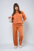 Cheesecloth Pattern Top and Trouser Co-ord Set - BB Fashion Outlet