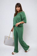 Cheesecloth Pattern Top and Trouser Co-ord Set - BB Fashion Outlet