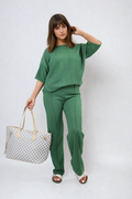 Cheesecloth Pattern Top and Trouser Co-ord Set - BB Fashion Outlet