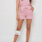 Plain Frill Peplum Sleeve Top Shorts Co-ord Set