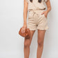 Plain Frill Peplum Sleeve Top Shorts Co-ord Set