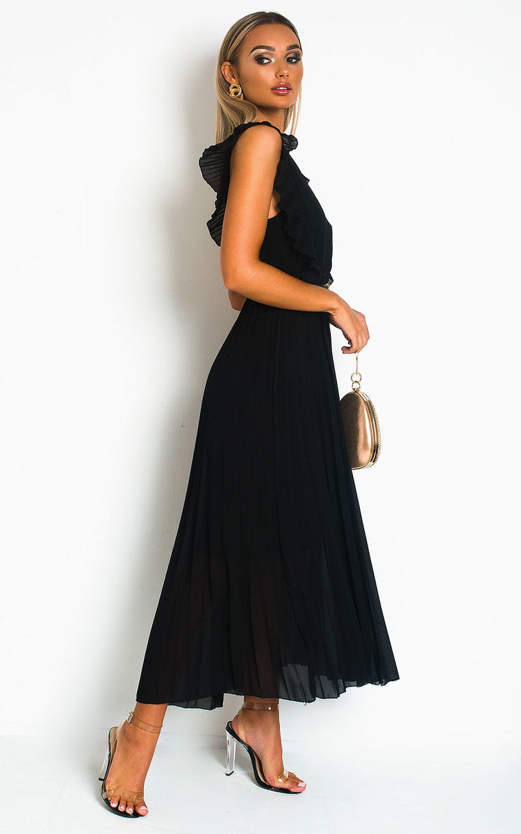 Pleated Maxi Dress - BB Fashion Outlet