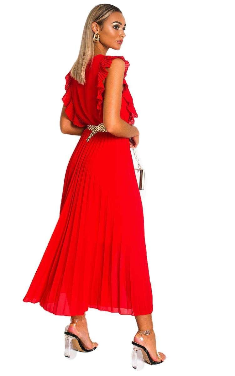 Pleated Maxi Dress - BB Fashion Outlet