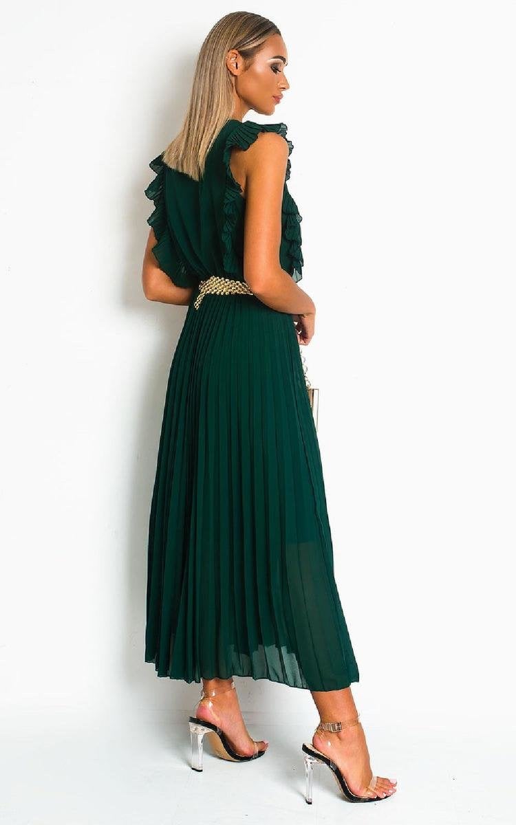 Pleated Maxi Dress - BB Fashion Outlet