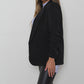 Ruched Sleeve Casual Blazer with Side Pockets