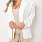 Ruched Sleeve Casual Blazer with Side Pockets