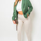 Ruched Sleeve Casual Blazer with Side Pockets