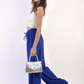 Textured Wide Leg Drawstring Trousers