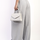 Textured Wide Leg Drawstring Trousers