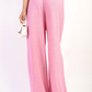 Textured Wide Leg Drawstring Trousers