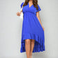 High Low Ruffle Hem Maxi Dress