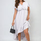 High Low Ruffle Hem Maxi Dress