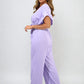 Wrap Over Tie Belt Frill Sleeve Jumpsuit - BB Fashion Outlet